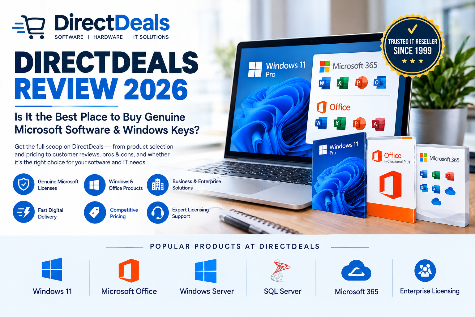 DirectDeals Review 2026: Is DirectDeals Legit for Microsoft Software, Windows Keys & Business IT Purchases?
