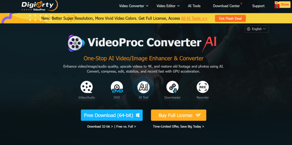 Best AI Video Enhancer: VideoProc Converter AI Review